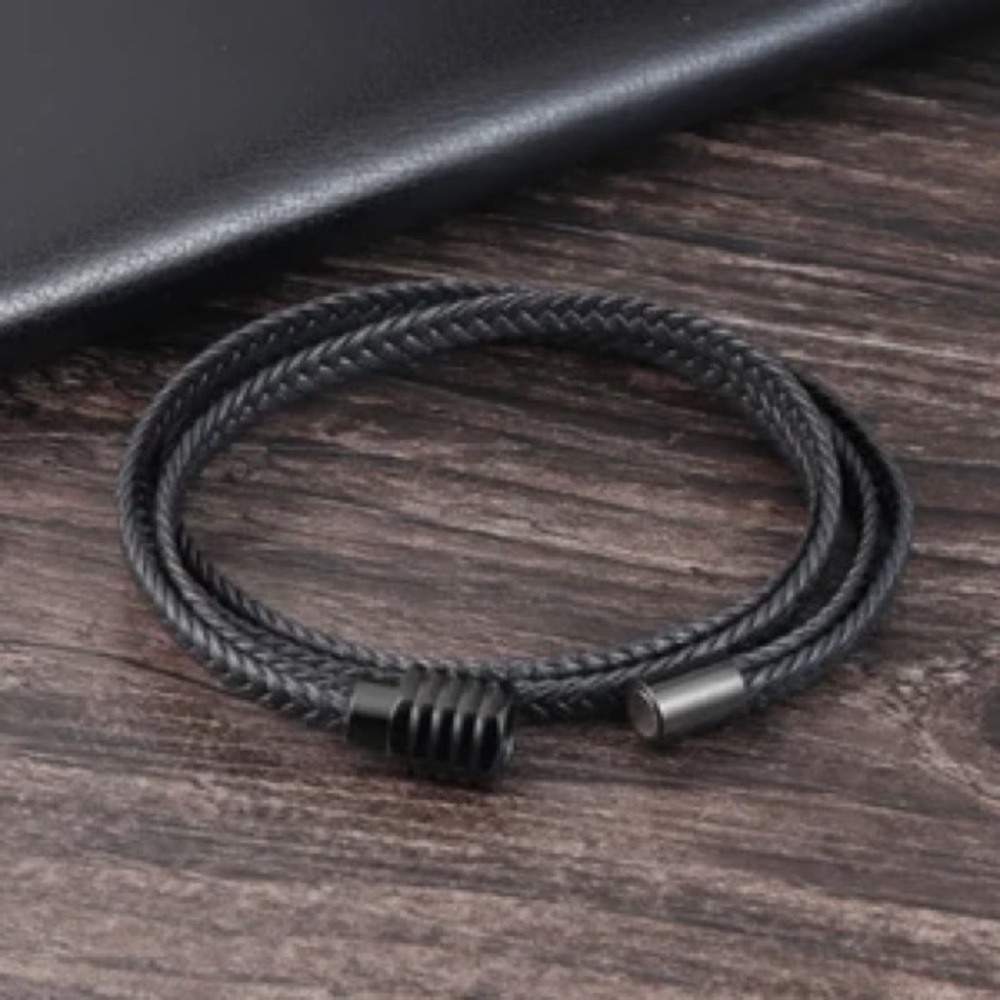 Brand new never been worn - Leather men’s bracelet. Multilayer genuine leather